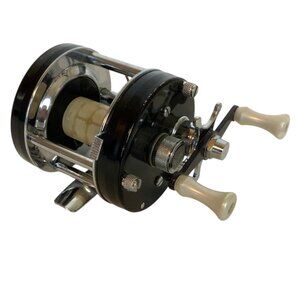 Vintage ABU Sweden Ambassadeur 5000C Fishing Reel Black Chrome